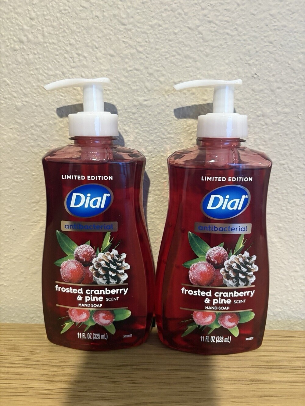 Lot of 2 Dial Antibacterial Frosted Cranberry & Pine Hand Soap 11 oz New